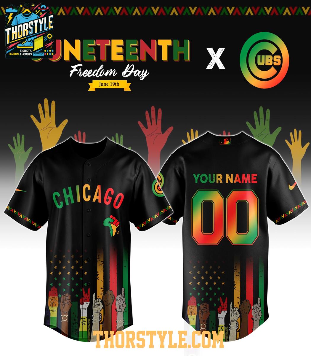 Chicago Cubs Celebrating MLB Juneteenth Game Night 2025 Baseball Jersey 