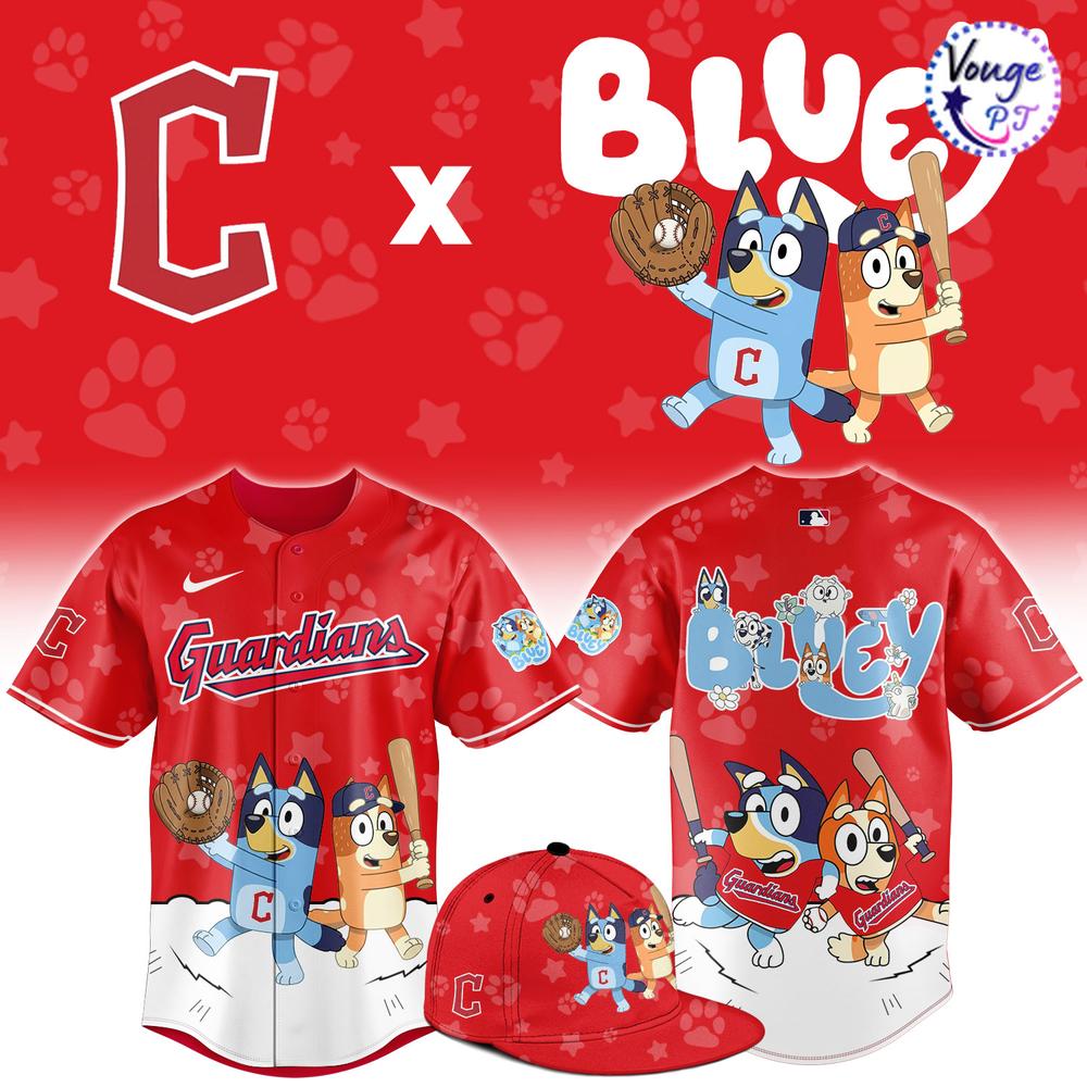 Cleveland Guardians x Bluey Night Game Limited Baseball Jersey 