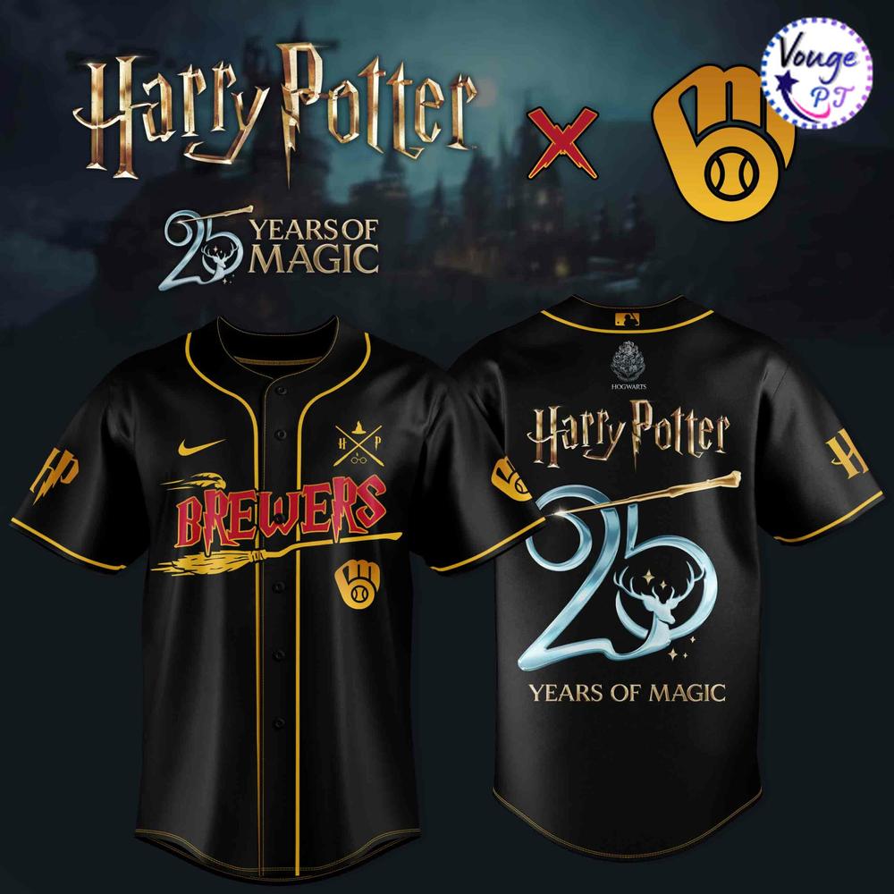 Milwaukee Brewers x Harry Potter – 25 Years of Magic New Baseball Jersey 
