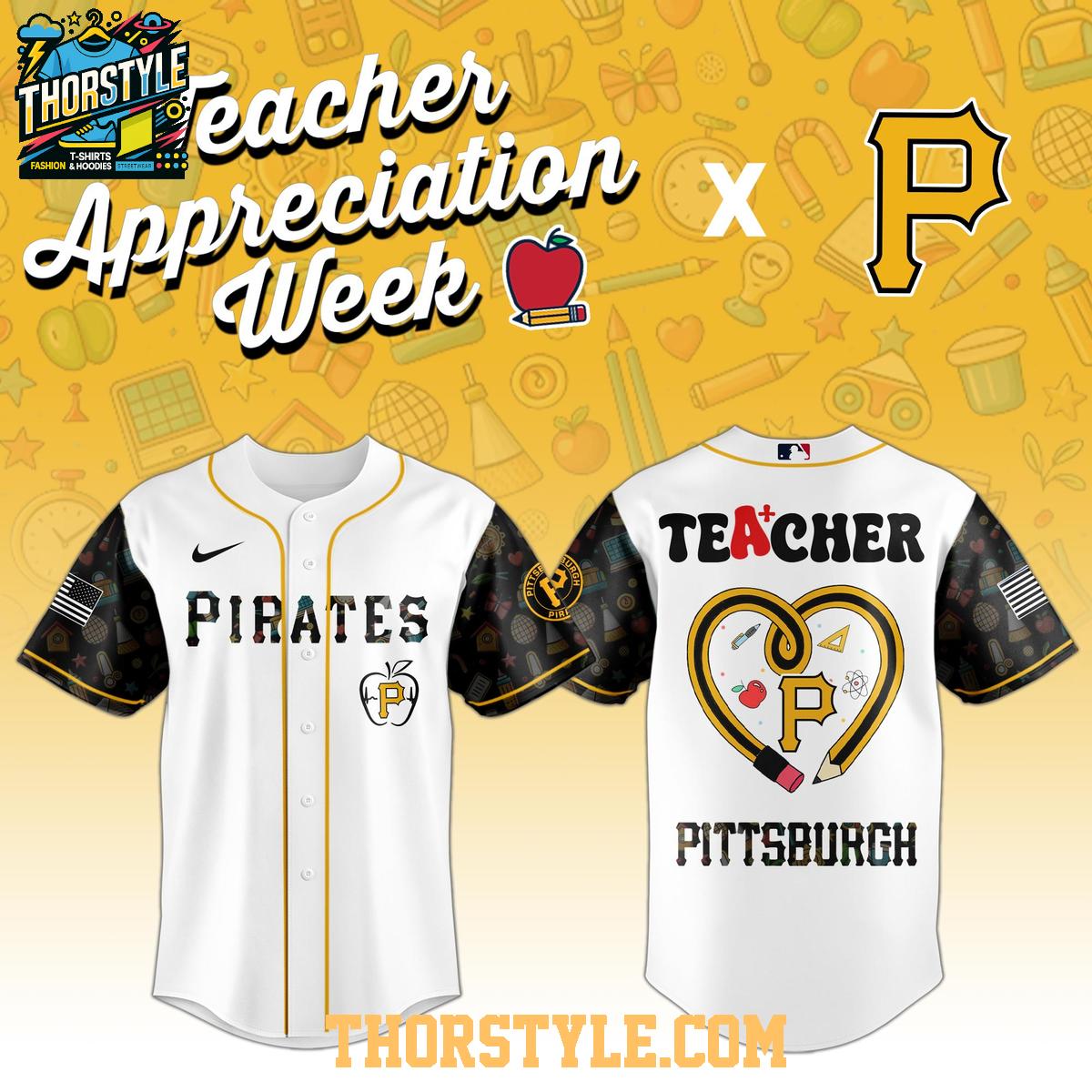 Pittsburgh Pirates Teacher Appreciation Week 2025 MLB Baseball Jersey 
