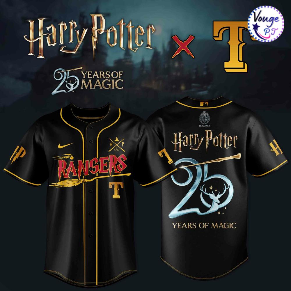 Texas Rangers x Harry Potter – 25 Years of Magic New Baseball Jersey 