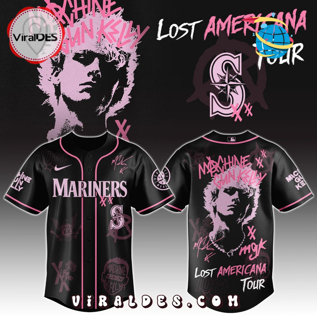MGK x Seattle Mariners Men's Baseball Jersey - Limited 