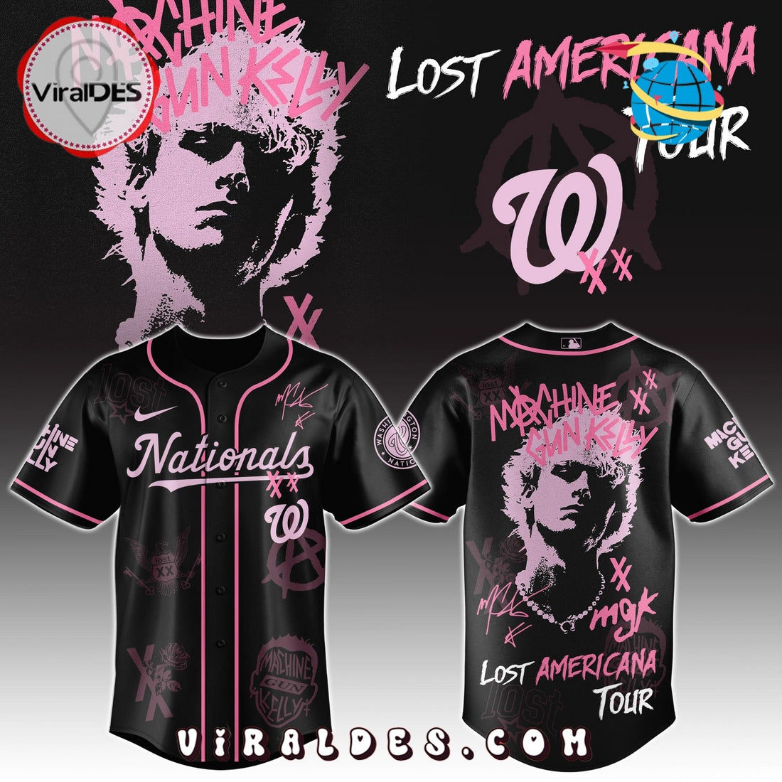 MGK x Washington Nationals Men's Baseball Jersey - Limited 